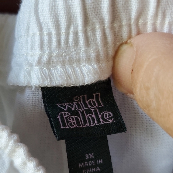 Wild Fable White Wide Leg Pants Relaxed Fit - Picture 3 of 10